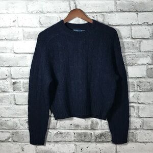 Polo by Ralph Lauren Navy Cable Crew Neck sweater- NWT